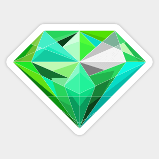 pretty emerald diamond Sticker